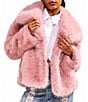 Azalea Wang Regina Faux Fur Wing Collar Oversize Snap Front Jacket - Image 6