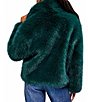 Azalea Wang Regina-Forest Oversize Shawl Collar Faux Fur Jacket - Image 2