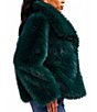 Azalea Wang Regina-Forest Oversize Shawl Collar Faux Fur Jacket - Image 3