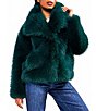 Azalea Wang Regina-Forest Oversize Shawl Collar Faux Fur Jacket - Image 4