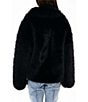 Azalea Wang Regina Solid Faux Fur Shawl Collar Button Front Jacket, Color:Midnight - Image 2