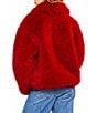 Azalea Wang Reginia-Red Oversize Shawl Collar Snap Front Jacket - Image 3