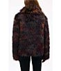 Azalea Wang Remme Faux Fur Abstract Print Shawl Collar Oversize Fit Jacket, Color:Burgundy - Image 2