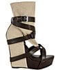 Azalea Wang Rothko Canvas Wraparound Straps Sandal Booties - Image 2