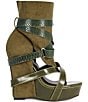 Azalea Wang Rothko Snake Print Straps Sandal Booties - Image 2
