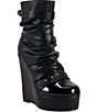 Azalea Wang Roux Slouch Cap Toe Platform Wedge Booties - Image 1