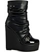 Azalea Wang Roux Slouch Cap Toe Platform Wedge Booties - Image 2