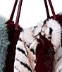 Azalea Wang Roxana Chevron Stripe Faux Fur Tote Bag, Color:Multi - Image 4