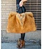 Azalea Wang Roxana Fox Faux Fur Tote Bag, Color:Red Fox - Image 6