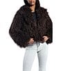 Azalea Wang Ruperta Faux Sherpa Shawl Collared Oversize Single Breasted Jacket, Color:Dark Brown - Image 1