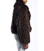 Azalea Wang Ruperta Faux Sherpa Shawl Collared Oversize Single Breasted Jacket, Color:Dark Brown - Image 3