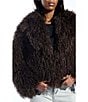 Azalea Wang Ruperta Faux Sherpa Shawl Collared Oversize Single Breasted Jacket, Color:Dark Brown - Image 4