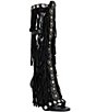 Azalea Wang Sameya Fringed Tall Gladiator Sandals - Image 1