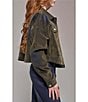 Azalea Wang Sampson Point Collar Drawstring Denim Jacket - Image 3