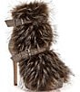 Azalea Wang Serious Plaid Faux Fur Booties - Image 1