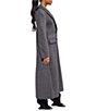 Azalea Wang Skyline Grey Wool Blend Pin Stripe Notch Collar Button Front Tailored Coat - Image 4