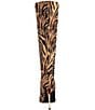 Azalea Wang Talune Tiger Floral Print Pointed Toe Tall Boots - Image 3