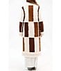 Azalea Wang Telluride Faux Fur Trim Notch Collar Hook Front Maxi Jacket, Color:Tan - Image 2