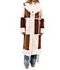 Azalea Wang Telluride Faux Fur Trim Notch Collar Hook Front Maxi Jacket, Color:Tan - Image 3