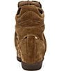 Azalea Wang Tempest Suede Leopard Print Hidden Wedge Sneaker Booties - Image 3