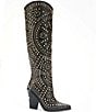 Color:Black - Image 2 - Texas Studded Tall Western Boots