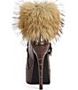 Azalea Wang Thalora Croco Embossed Faux Fur Cuff Platform Booties - Image 3