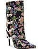 Color:Black - Image 1 - Tilley Floral Brocade Rhinestone Foldover Boots