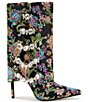 Color:Black - Image 2 - Tilley Floral Brocade Rhinestone Foldover Boots