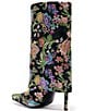 Color:Black - Image 3 - Tilley Floral Brocade Rhinestone Foldover Boots
