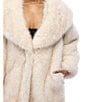 Azalea Wang Toasted Marshmallow Faux Fur Collared Wrap Coat, Color:White - Image 4