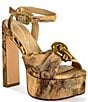 Azalea Wang Uma Leopard Print Platform Ankle Strap Sandals - Image 1