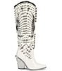 Color:White - Image 2 - Upbeat Americana Rhinestone Tall Western Boots