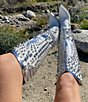 Color:White - Image 4 - Upbeat Americana Rhinestone Tall Western Boots