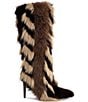 Azalea Wang Upsella Pieced Faux Fur Pointed Toe Tall Boots - Image 2