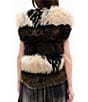 Azalea Wang Vail-Brown Multi Faux Fur Open Front Vest, Color:Brown Multi - Image 3