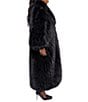 Azalea Wang Vault-Black Faux Fur Open Lapel Trench Coat - Image 3