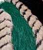 Azalea Wang Vesper-Green Multi Faux Fur Open Front Cropped Jacket - Image 4
