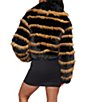 Azalea Wang Vienne Faux Fur Oversize Point Collar Cropped Jacket - Image 2