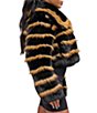 Azalea Wang Vienne Faux Fur Oversize Point Collar Cropped Jacket - Image 3