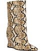 Azalea Wang Vinci Snake Print Slouchy Boots - Image 1