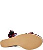 Azalea Wang Wynn Diagonal Stripe Ankle Tie Open Platform Wedge Sandals - Image 5