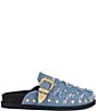 Azalea Wang Zale Denim Studded Buckle Strap Mules - Image 2