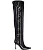 Azalea Wang Zephra Side Lace Pointed Toe Over The Knee Boots - Image 2