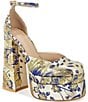 Azalea Wang Zipphora Platform Block Heel Ankle Strap Pumps - Image 1