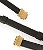 B-Low the Belt 0.75#double; Diem Leather Belt, Color:Black/Gold - Image 2