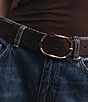 B-Low the Belt 1.5#double; Kyra Leather Belt, Color:Chocolate/Gold - Image 3