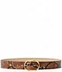 B-Low the Belt 1.5#double; Kyra Python Leather Belt, Color:Cognac/Gold - Image 1