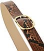 B-Low the Belt 1.5#double; Kyra Python Leather Belt, Color:Cognac/Gold - Image 2