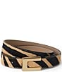 B-Low the Belt Nate Zebra Print Hair-Calf Leather Belt - Image 1