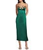 B. Darlin Adjustable Spaghetti Straps Sweetheart Neckline Floral Lace Dress - Image 1